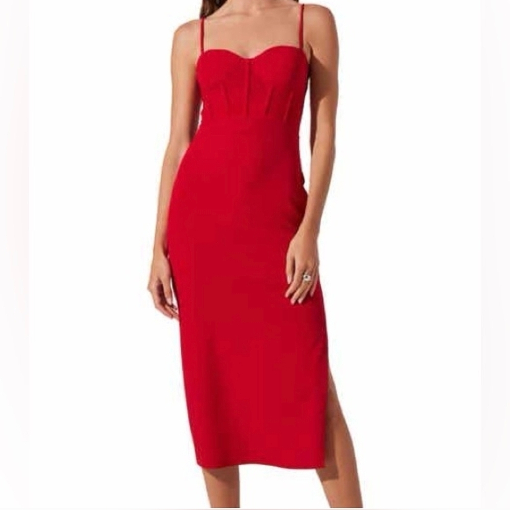 Thirty Thirty LA Red Corset Bodycon Dress M EUC